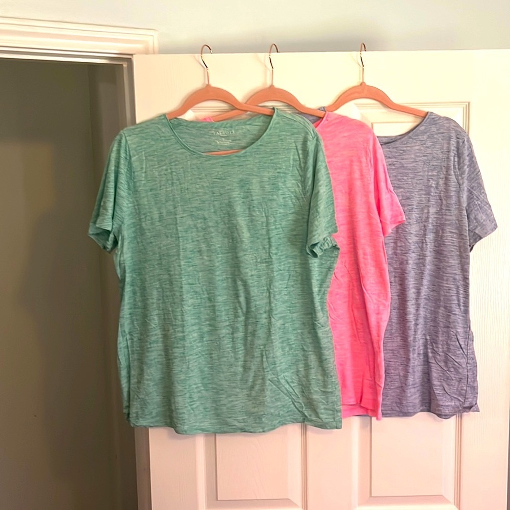 Three Talbots t-shirts. Minor pilling noted. Items from smoke free home.